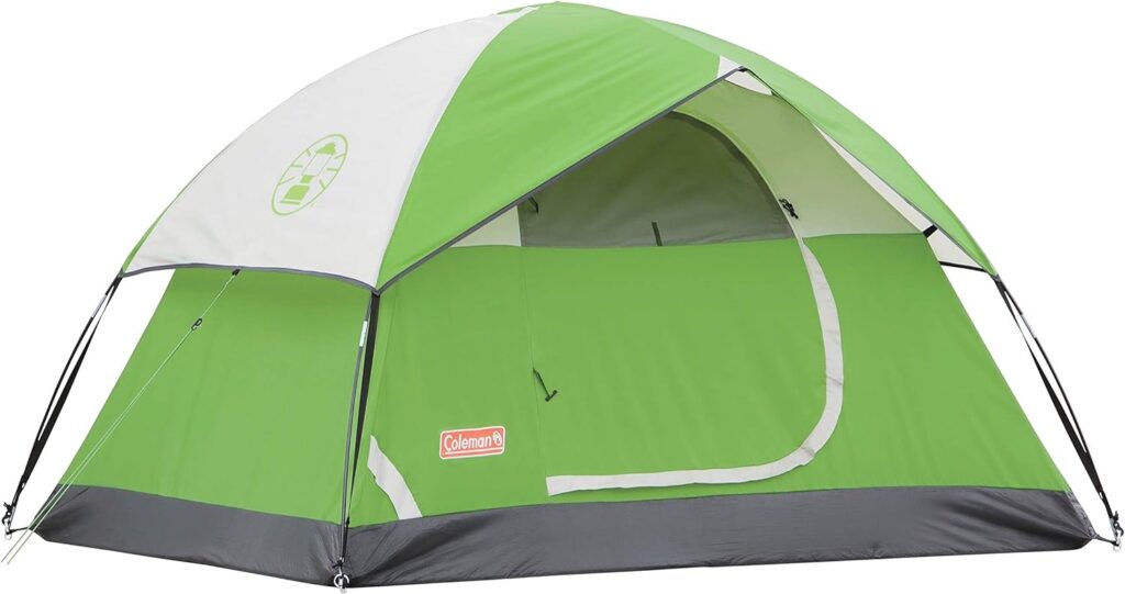 Green Coleman Sundome Camping Tent 3Person Dome Tent